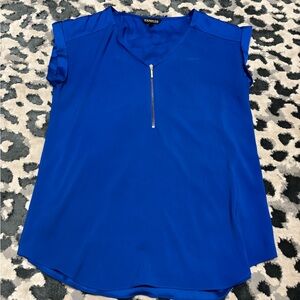 Express Blue Satin Top